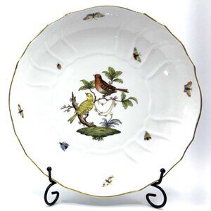 Herend Rothschild Bird Collection (RO) Shallow Serving Bowl Tray #1082 Hungary